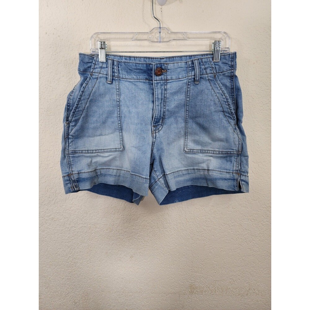 Maurices Womens Denim Shorts Size 14 Cotton Blend Blue Utility M Jeans